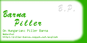 barna piller business card